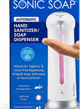Bell+Howell Sonic Soap Automatic Touchless Soap & Hand Sanitizer Dispenser